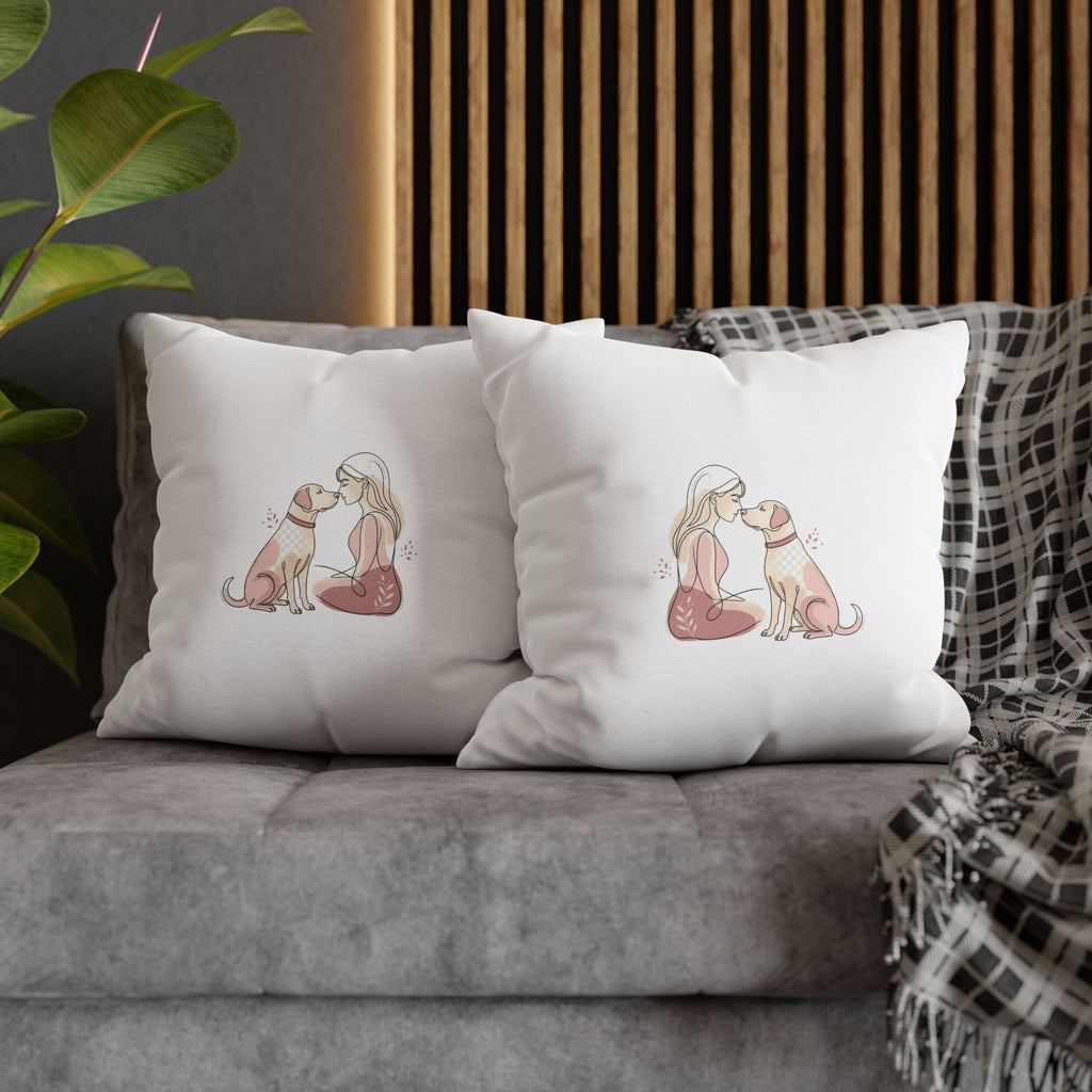 Dog Mom Pillowcase – Cute Dog Lover Gift, Decorative Cushion Cover, Pet Lover Home Decor
