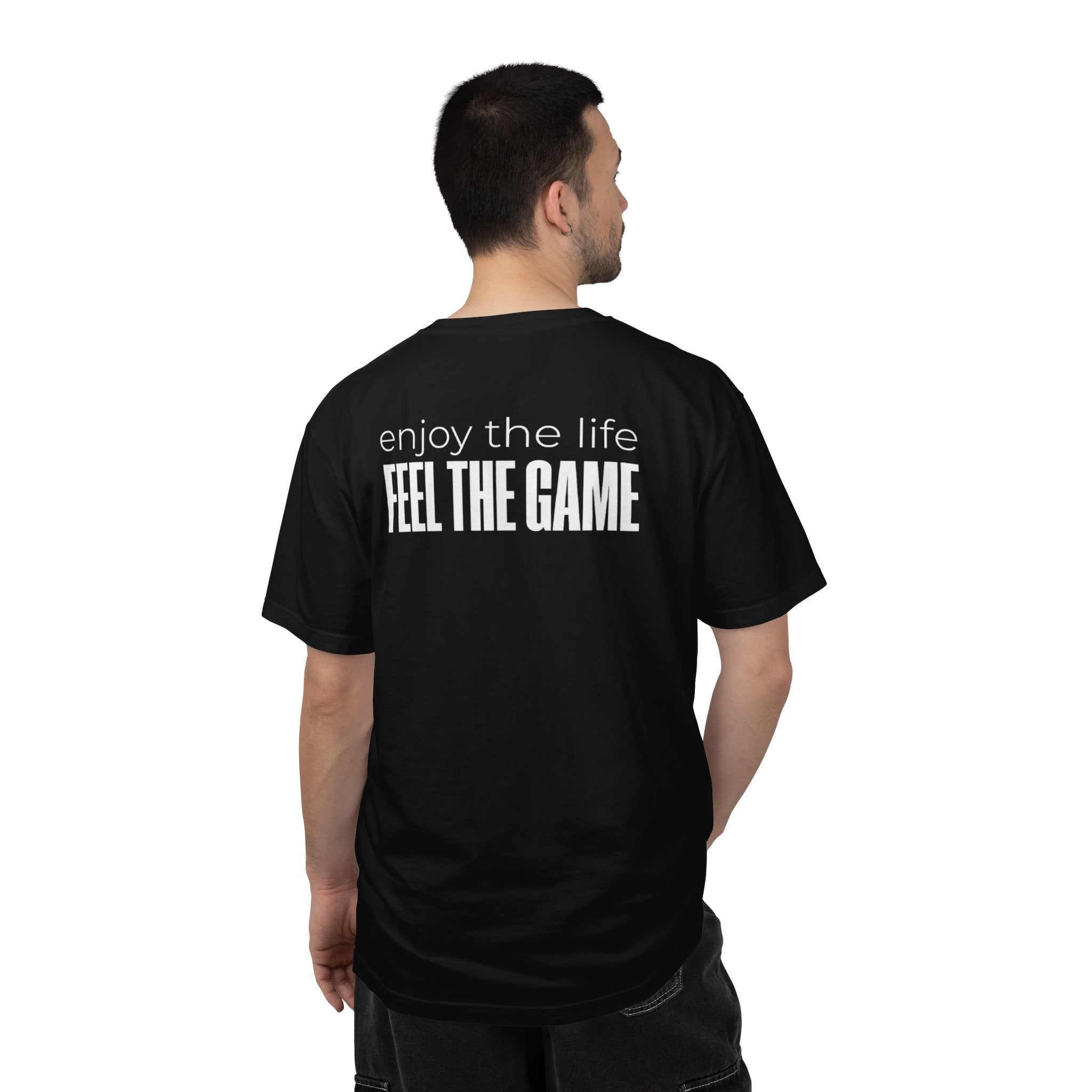 Feel The Game T-Shirt - Minimalist  Unisex Black Streetwear Shirt Casual Lifestyle Fashion Top
