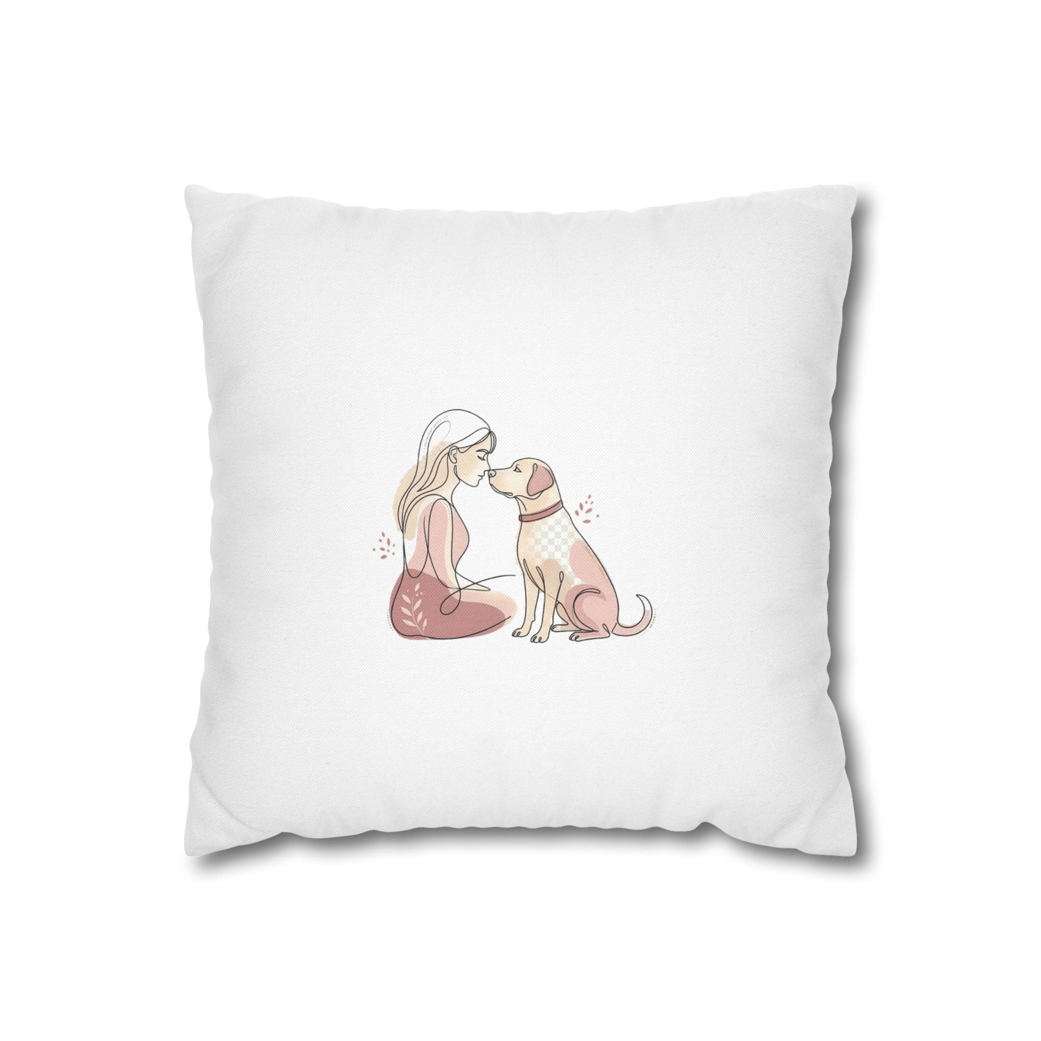 Dog Mom Pillowcase – Cute Dog Lover Gift, Decorative Cushion Cover, Pet Lover Home Decor