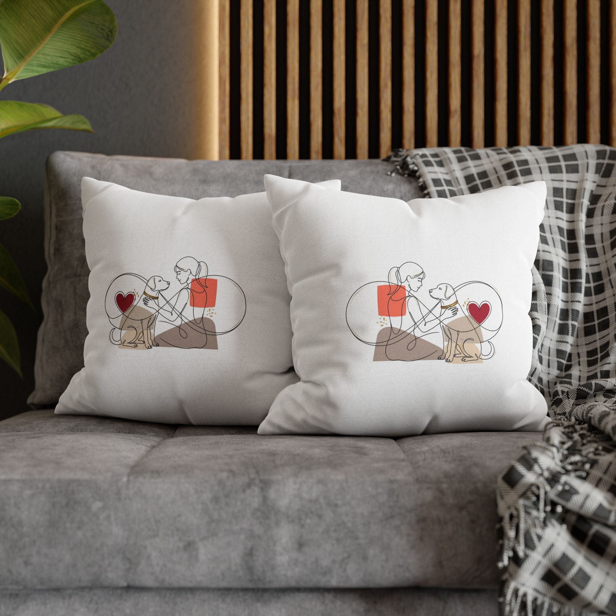 Dog Lover Pillowcase – Cute Dog Mom Gift, Pet Cushion Cover, Home Decor