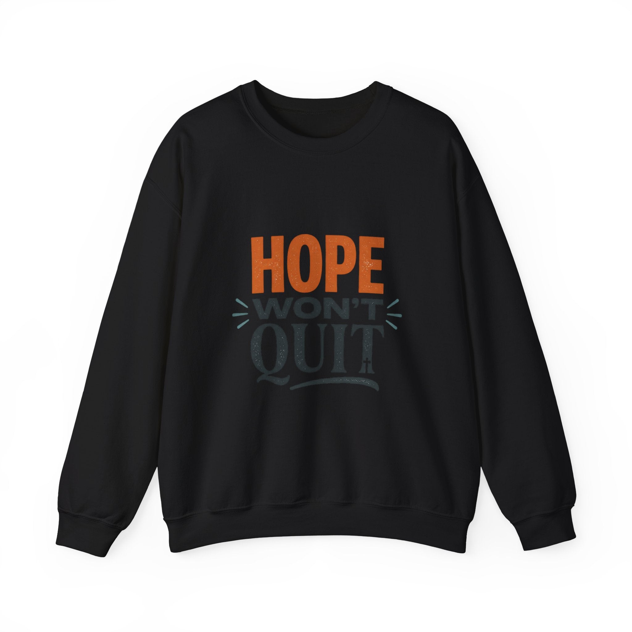 Hope Won't Quit Sweatshirt | Christian Streetwear, Bold Type, Washed Vintage