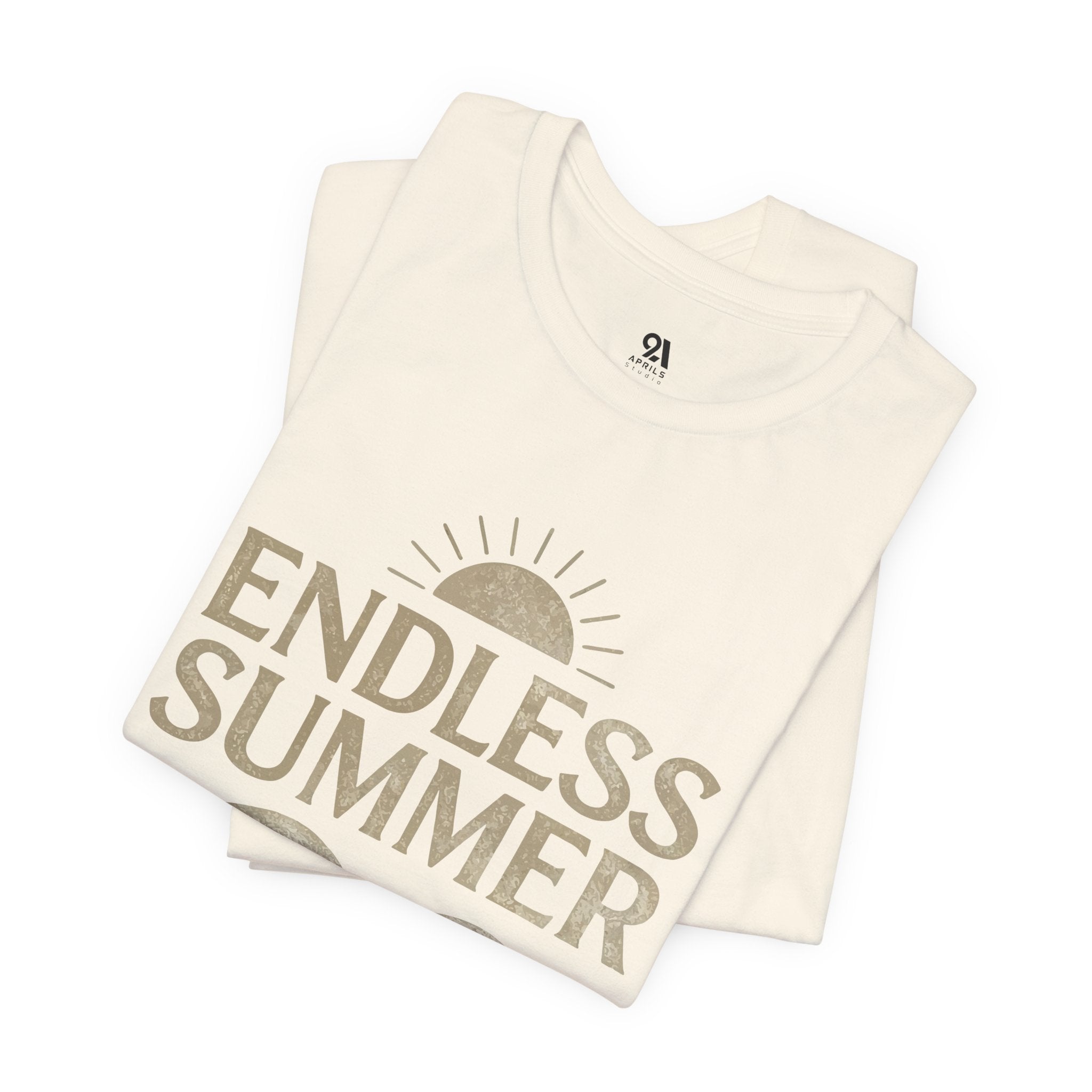 Endless Summer Vintage Sun & Waves T-Shirt – Retro Beach Graphic Tee, Unisex Summer Shirt