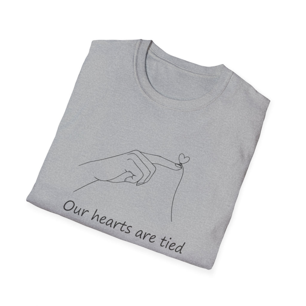 Couple style t-shirts — Minimal "Our Hearts Are Tied"