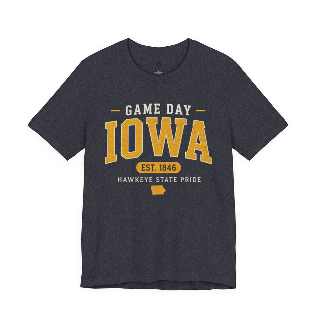 Game Day Iowa T-Shirt – Iowa Hawkeyes Style Tee, Hawkeye State Pride Shirt, Iowa Football Fan Gift (Est. 1846)