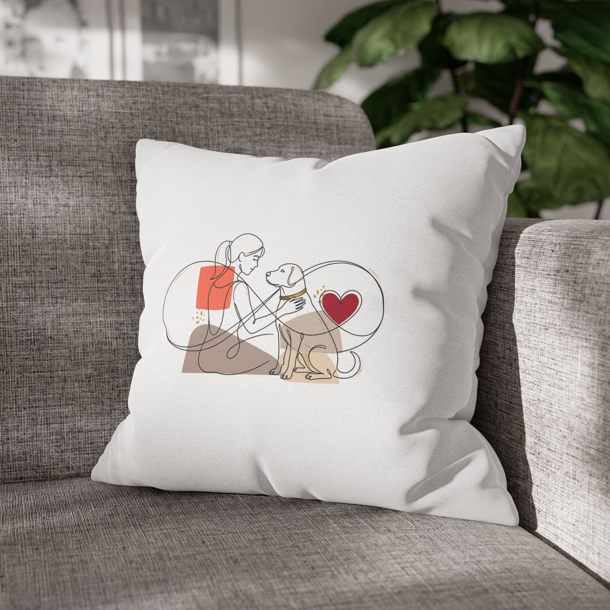 Dog Lover Pillowcase – Cute Dog Mom Gift, Pet Cushion Cover, Home Decor