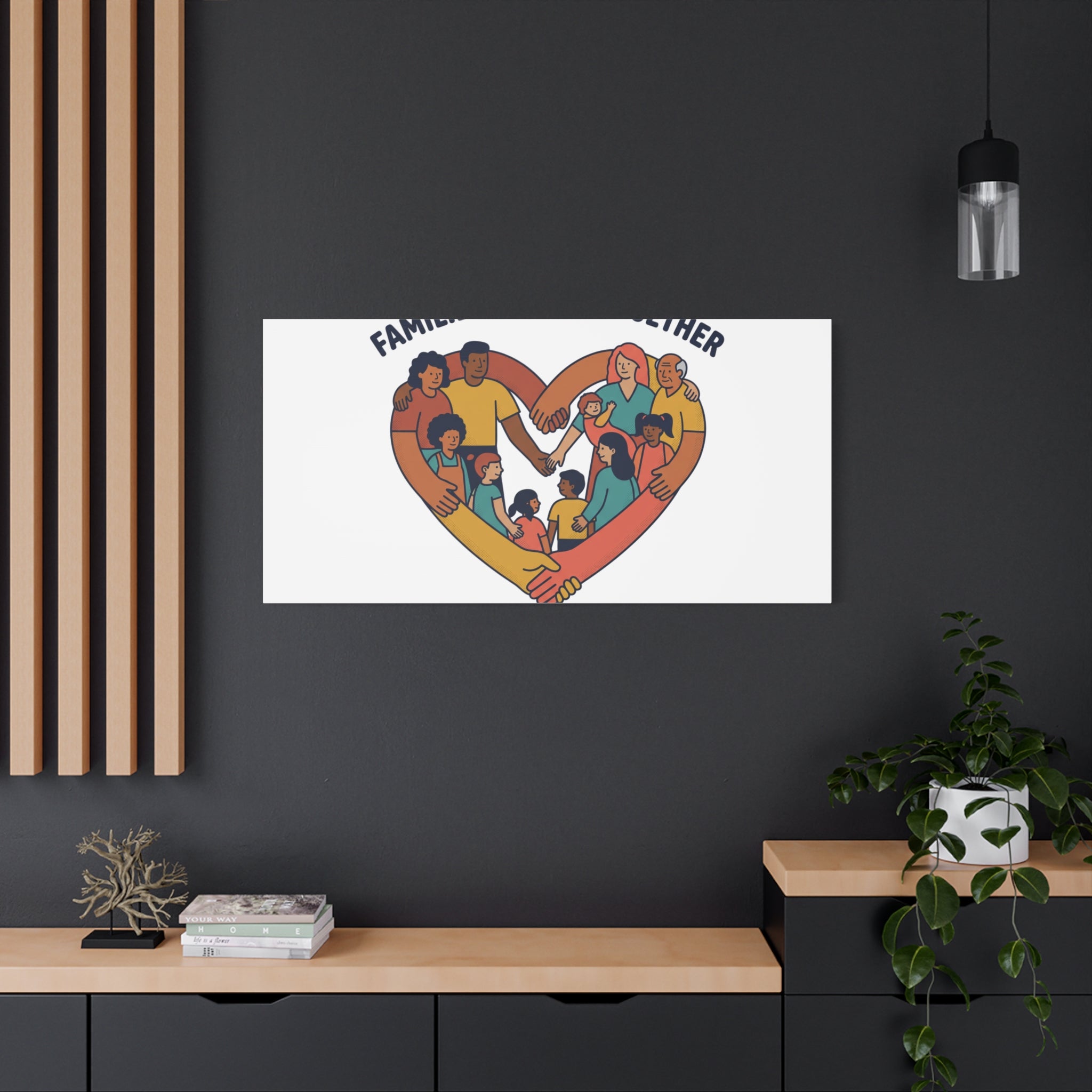 Families Belong Together Canvas, solidarity family unity, bilingual immigrant rights