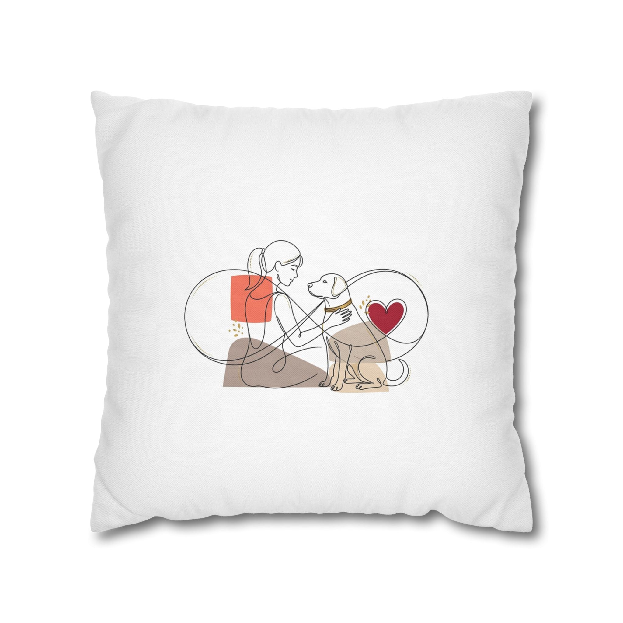 Dog lover pillowcase cute dog mom gift pet cushion cover home decor