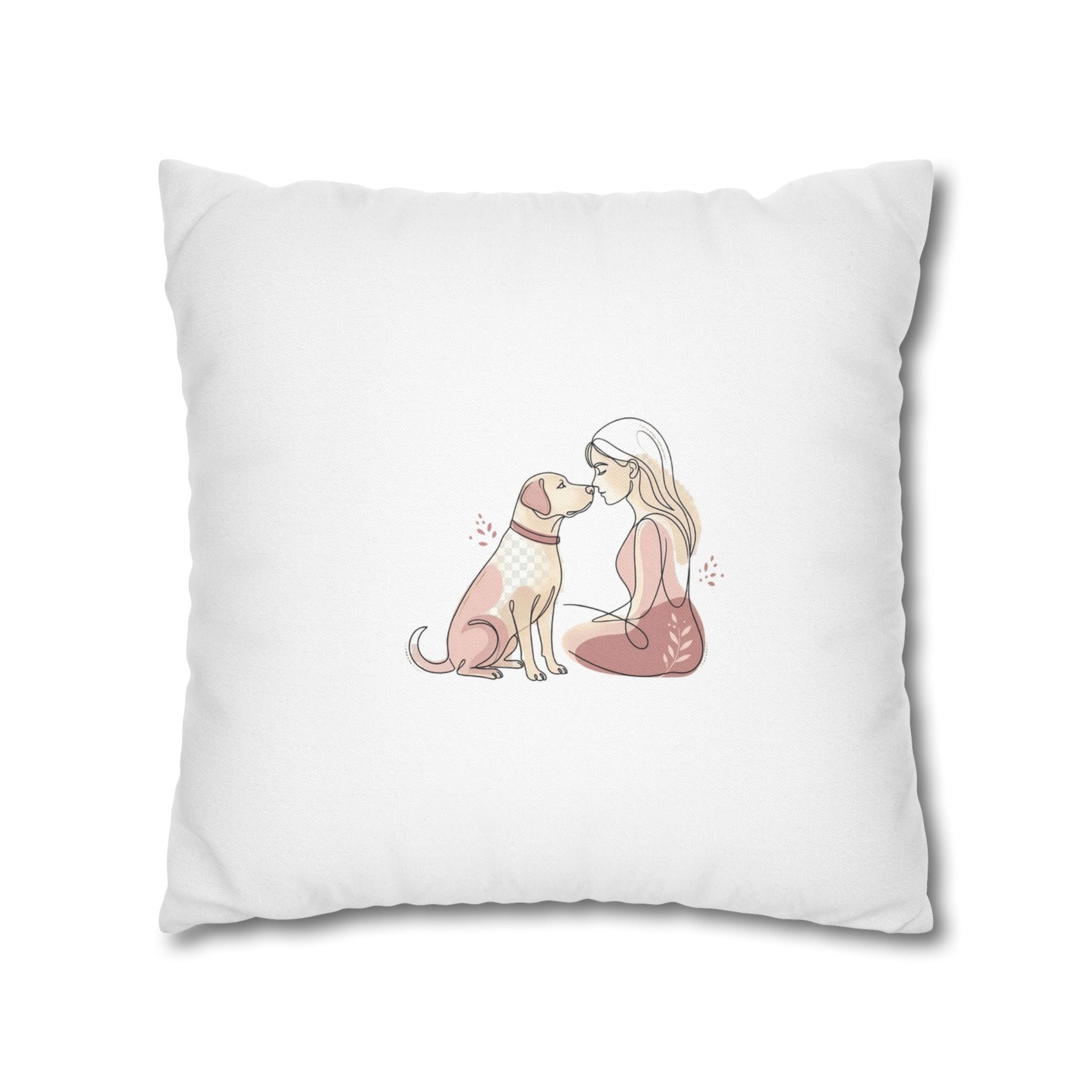 Dog Mom Pillowcase – Cute Dog Lover Gift, Decorative Cushion Cover, Pet Lover Home Decor