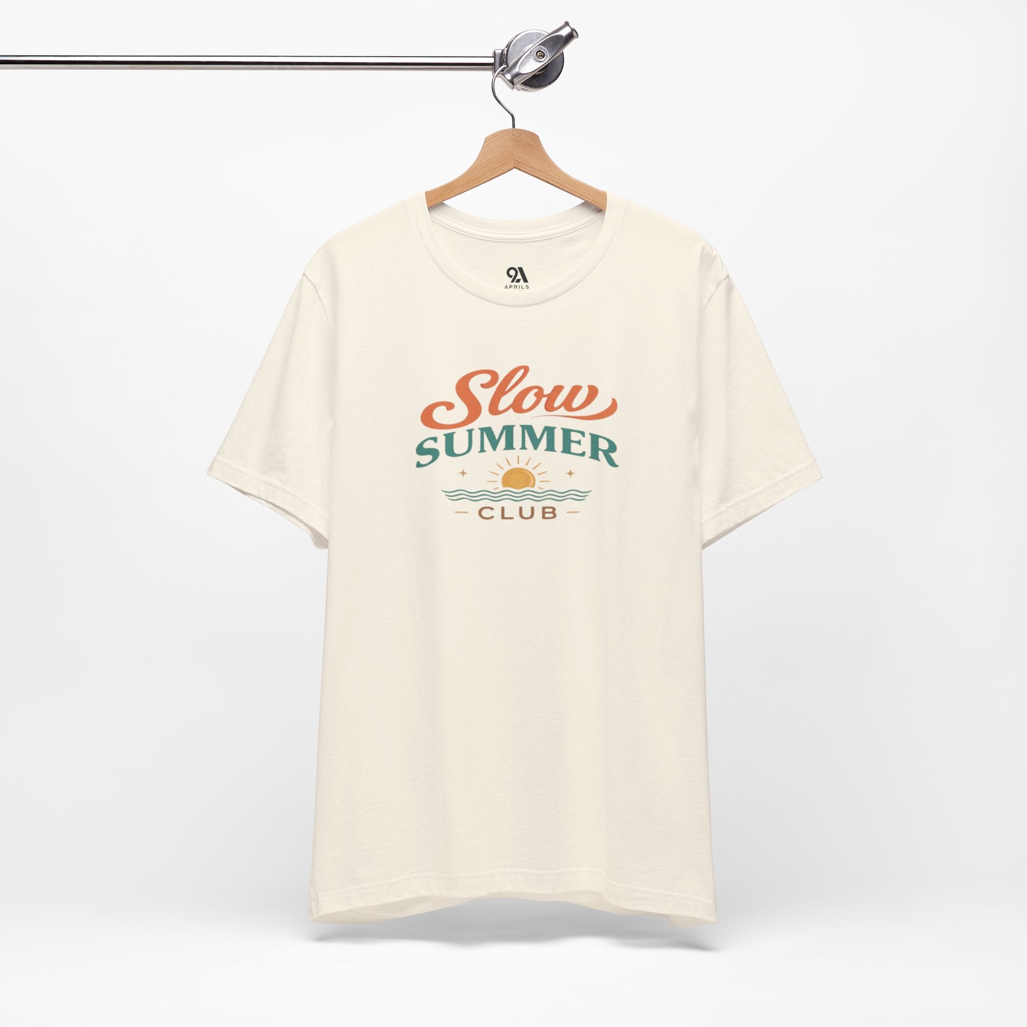 Slow Summer Club T-Shirt | Minimalistisches Ästhetik T-Shirt | Küstenurlaub Outfit | Unisex Relaxed Fit