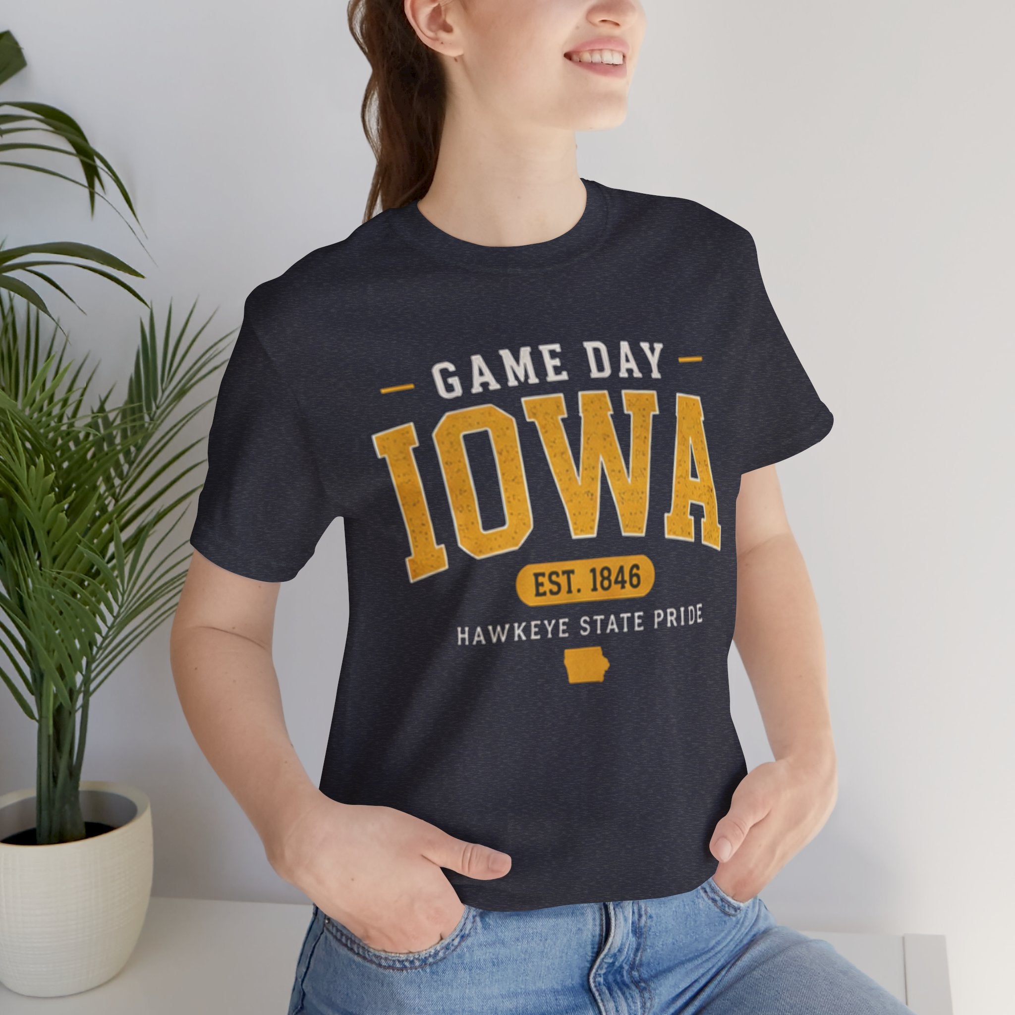 Game Day Iowa T-Shirt – Iowa Hawkeyes Style Tee, Hawkeye State Pride Shirt, Iowa Football Fan Gift (Est. 1846)