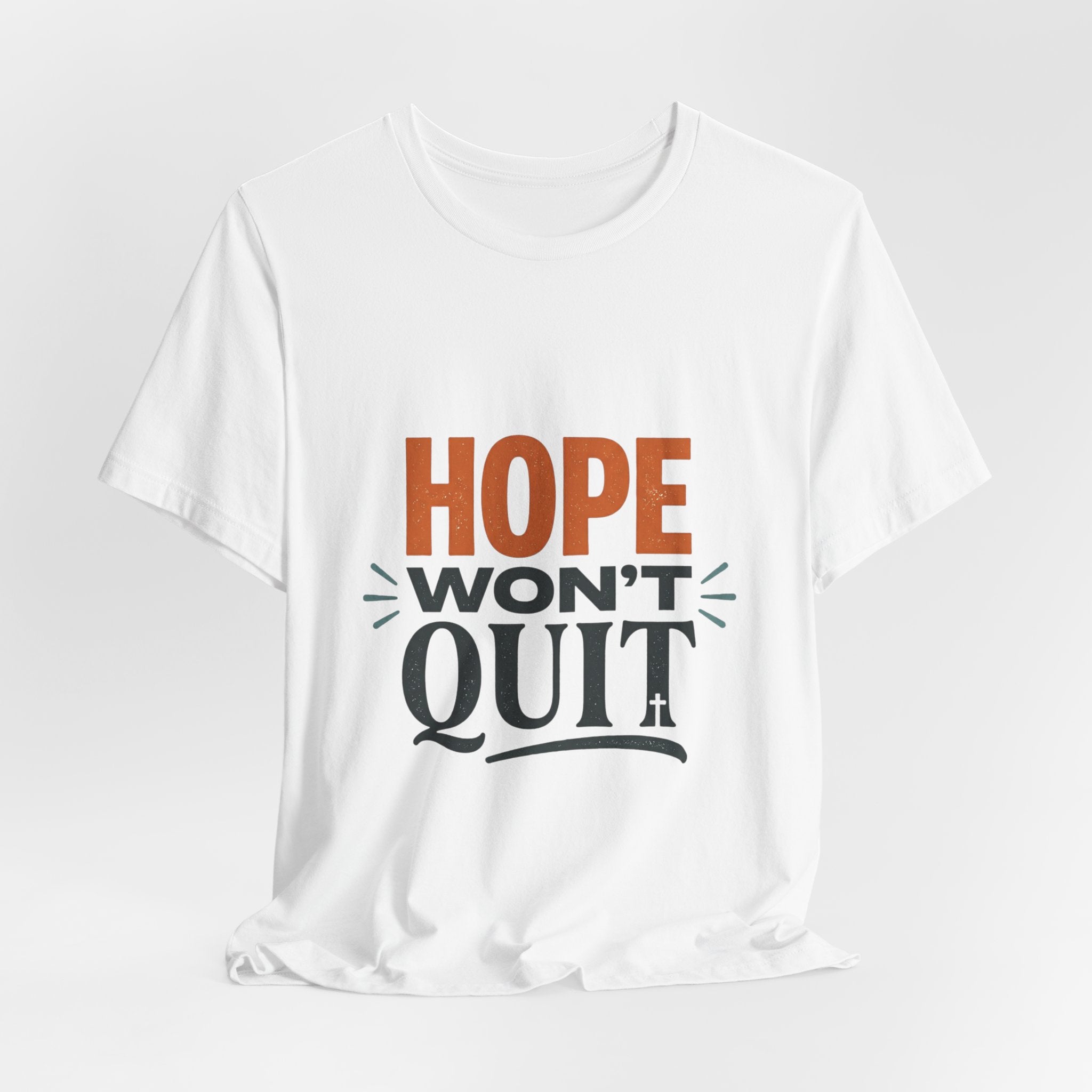 Hope Won't Quit Tee | faith streetwear, bold type, washed vintage