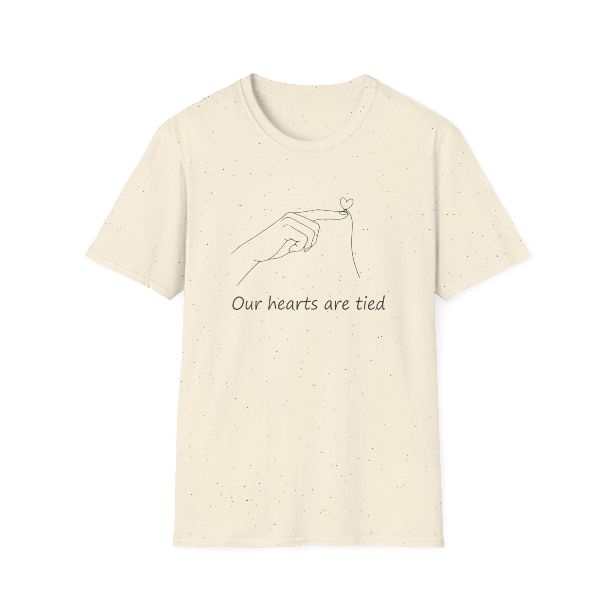 Couple style t-shirts — Minimal "Our Hearts Are Tied"