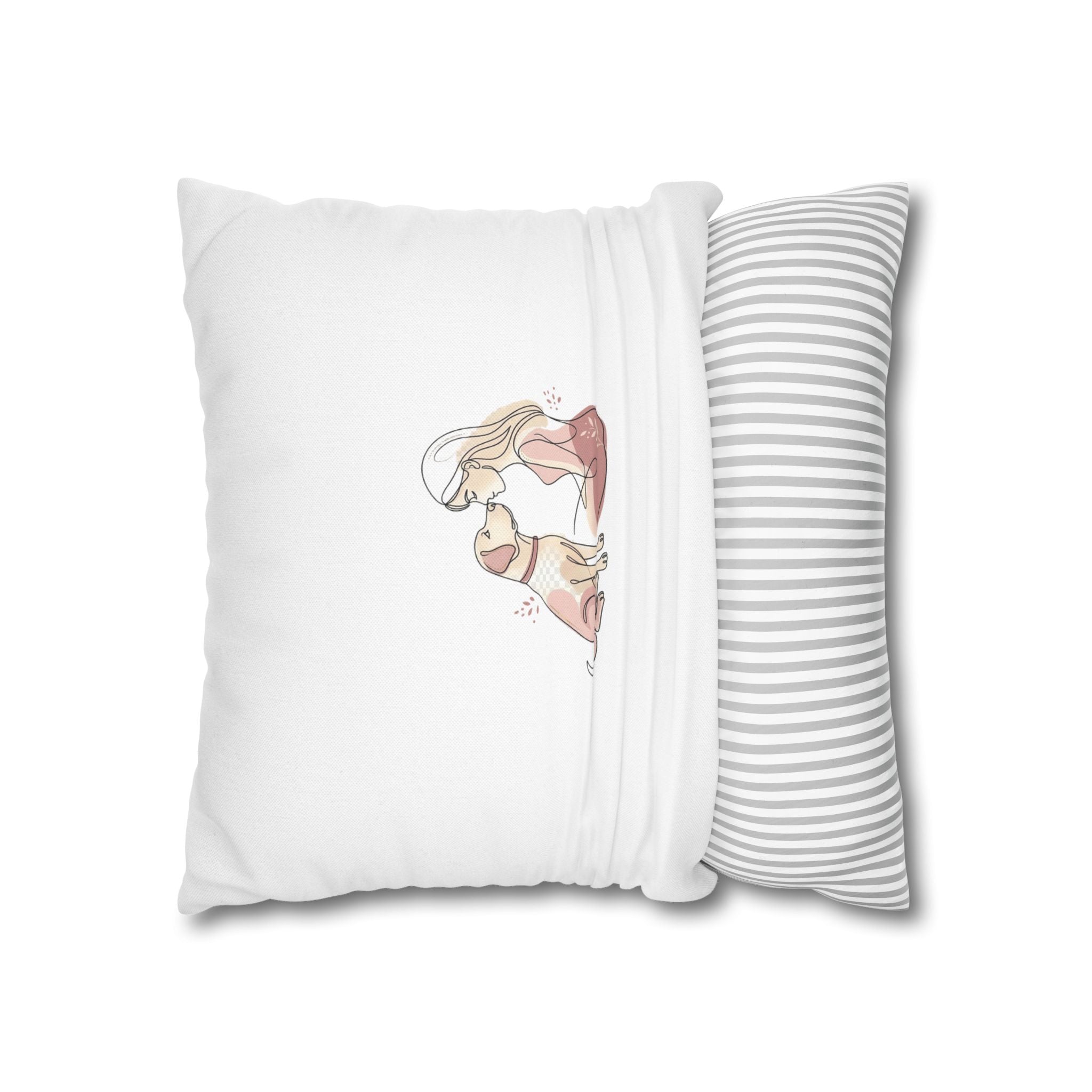 Dog Mom Pillowcase – Cute Dog Lover Gift, Decorative Cushion Cover, Pet Lover Home Decor