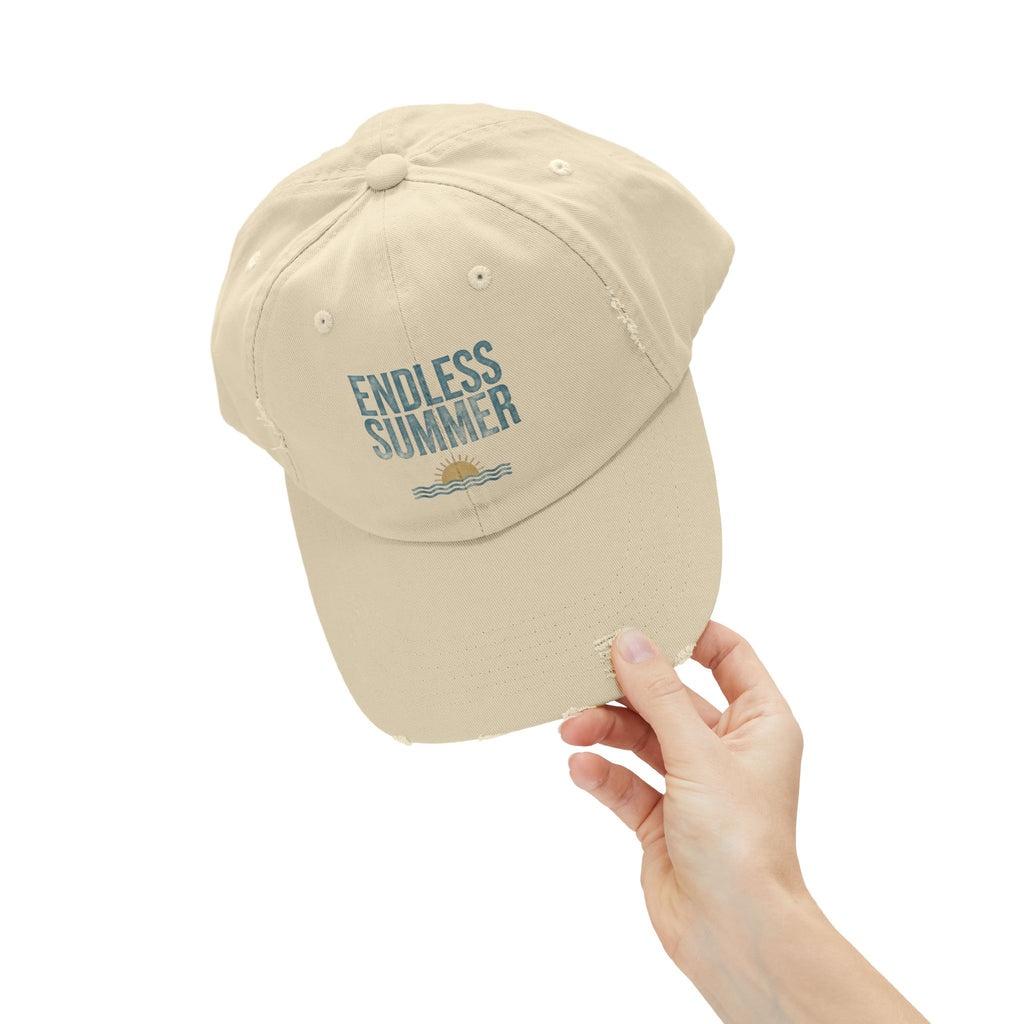 Endless Summer Vintage Cap – Retro Sunset Distressed Dad Hat für Strand, Streetwear & Ästhetik-Outfit