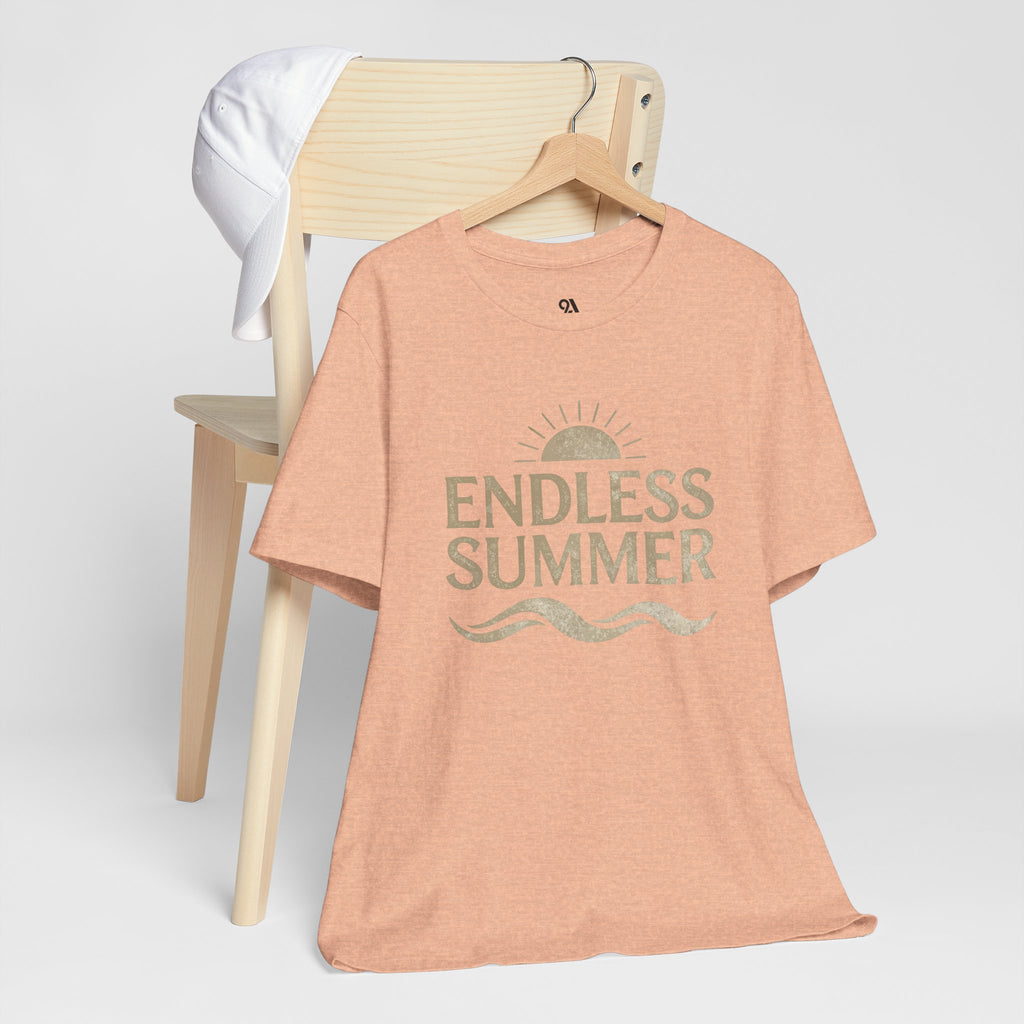 Endless Summer Vintage Sun & Waves T-Shirt – Retro Beach Graphic Tee, Unisex Summer Shirt