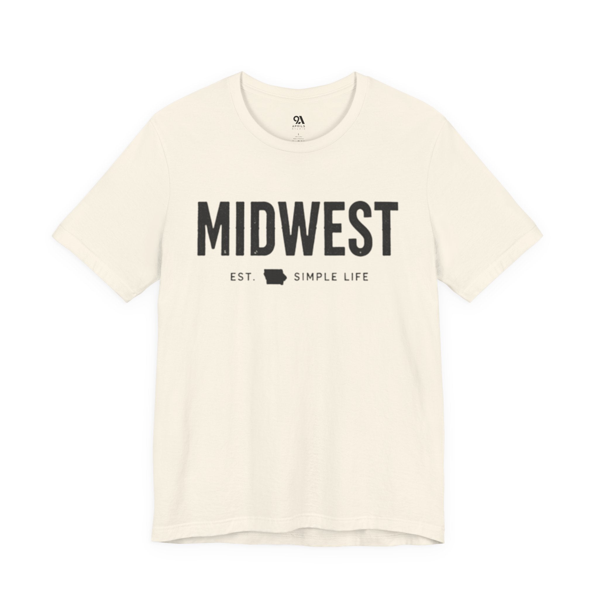 Midwest T-Shirt EST. Graphic Tee – Simple Life Midwest Shirt with State Silhouette