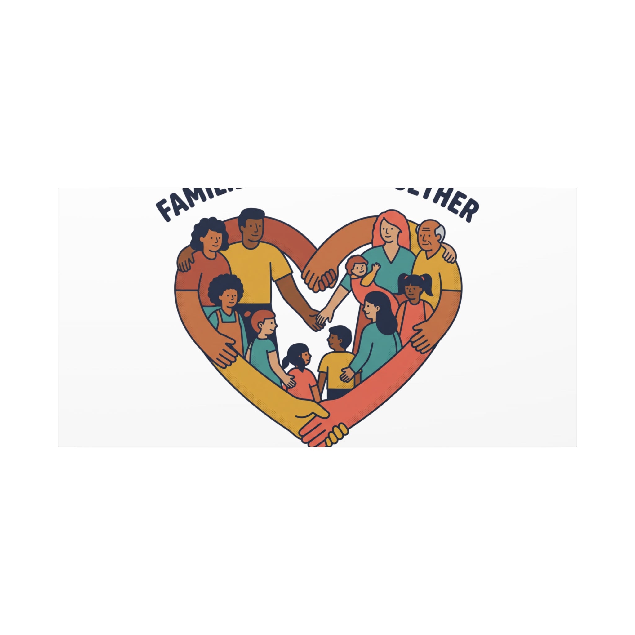 Families Belong Together Canvas, solidarity family unity, bilingual immigrant rights
