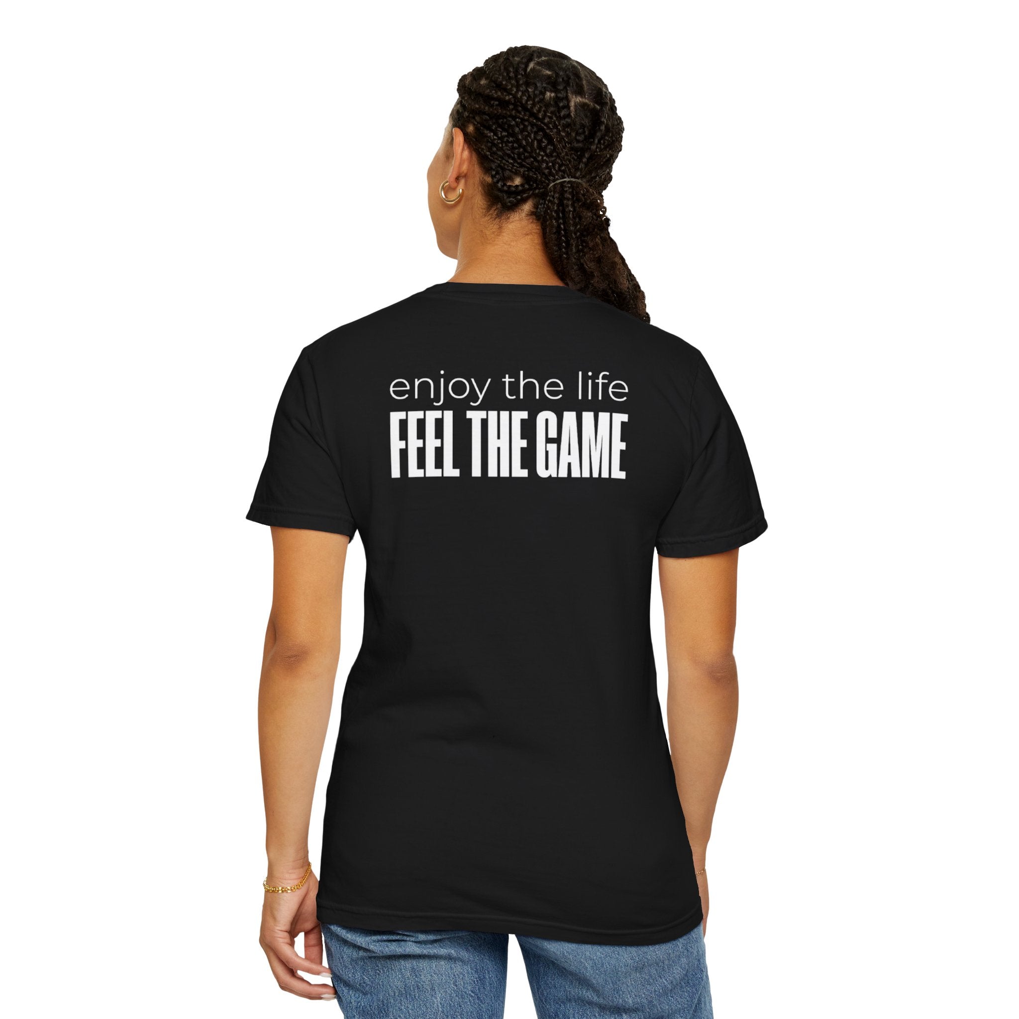 Feel The Game T-Shirt - Minimalist  Unisex Black Streetwear Shirt Casual Lifestyle Fashion Top