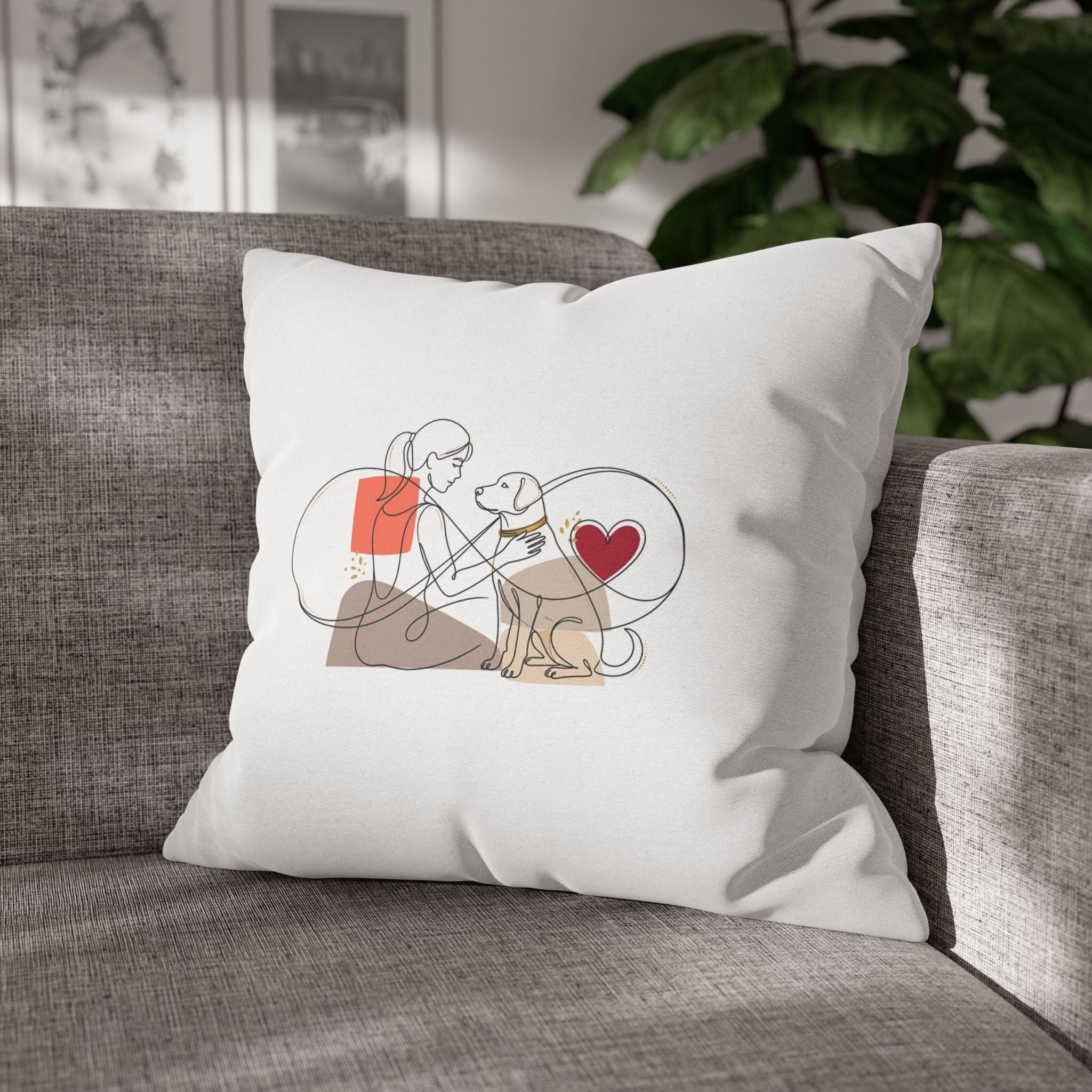 Dog Lover Pillowcase – Cute Dog Mom Gift, Pet Cushion Cover, Home Decor