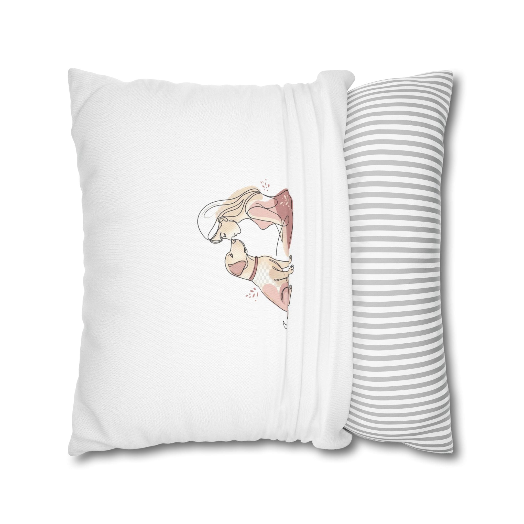 Dog Mom Pillowcase – Cute Dog Lover Gift, Decorative Cushion Cover, Pet Lover Home Decor