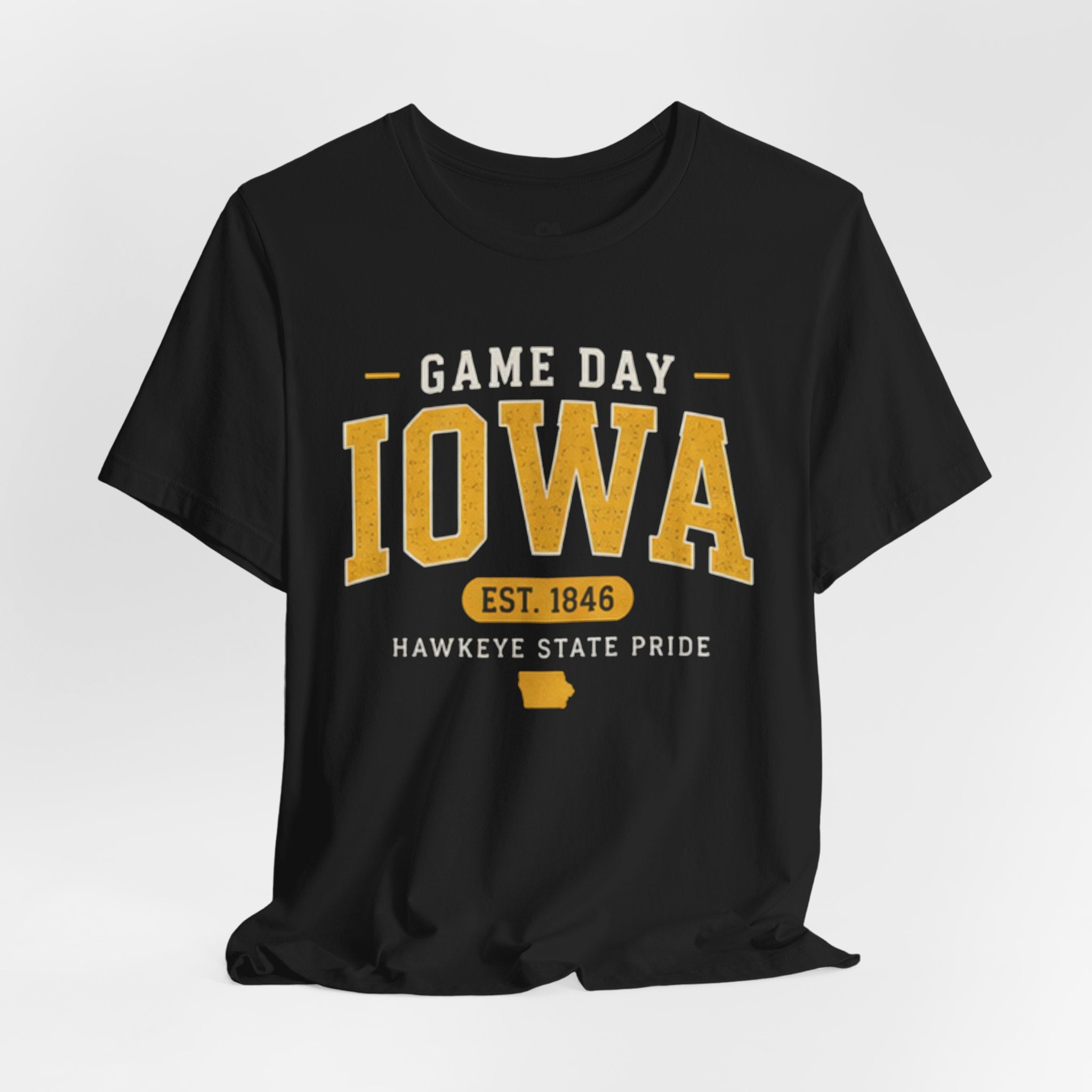 Game Day Iowa T-Shirt – Iowa Hawkeyes Style Tee, Hawkeye State Pride Shirt, Iowa Football Fan Gift (Est. 1846)