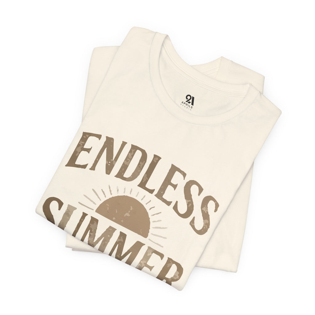 Endless Summer T-Shirt | Vintage Sun & Waves Graphic Tee – Retro Beach Shirt, Coastal Summer Outfit