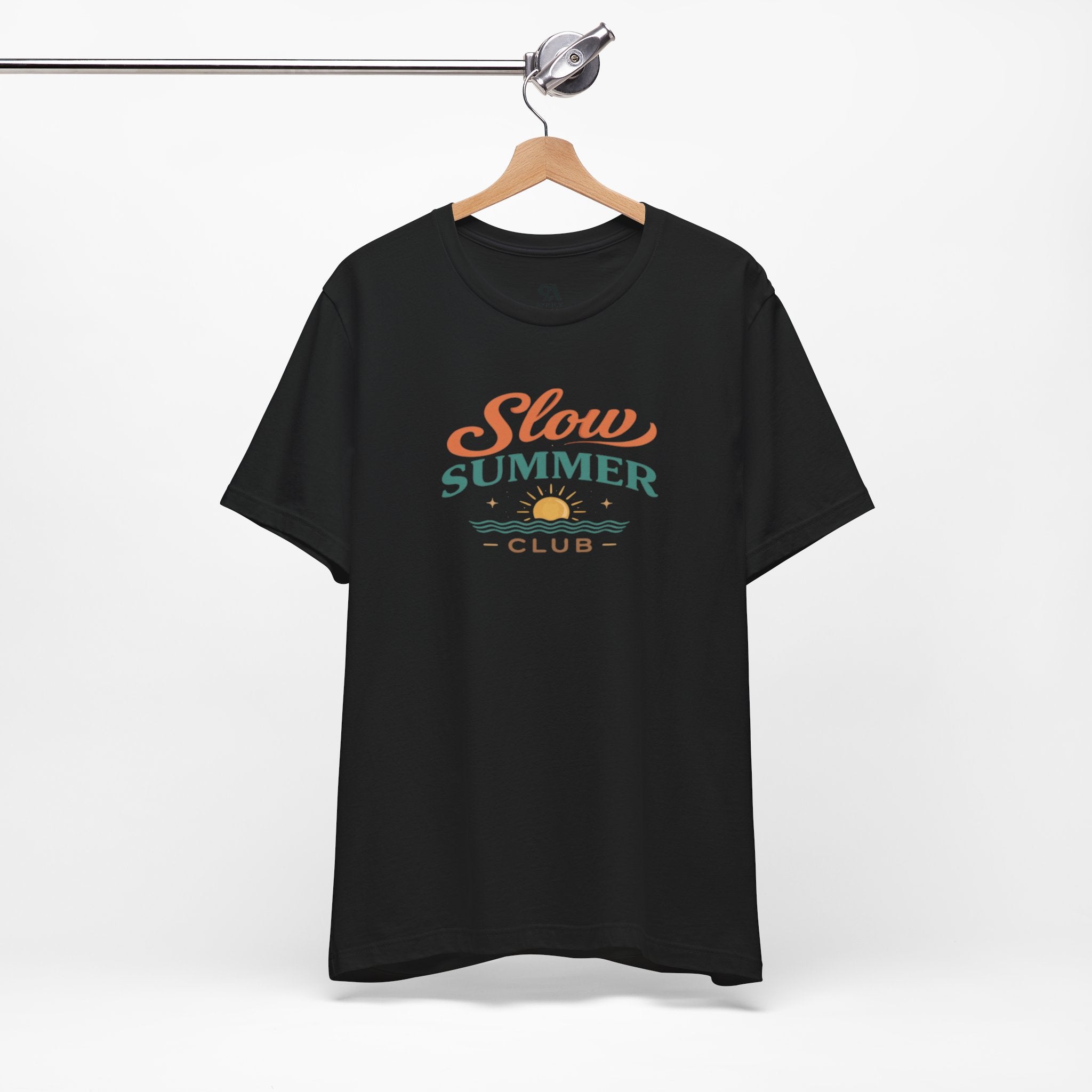 Slow Summer Club T-Shirt | Minimalistisches Ästhetik T-Shirt | Küstenurlaub Outfit | Unisex Relaxed Fit