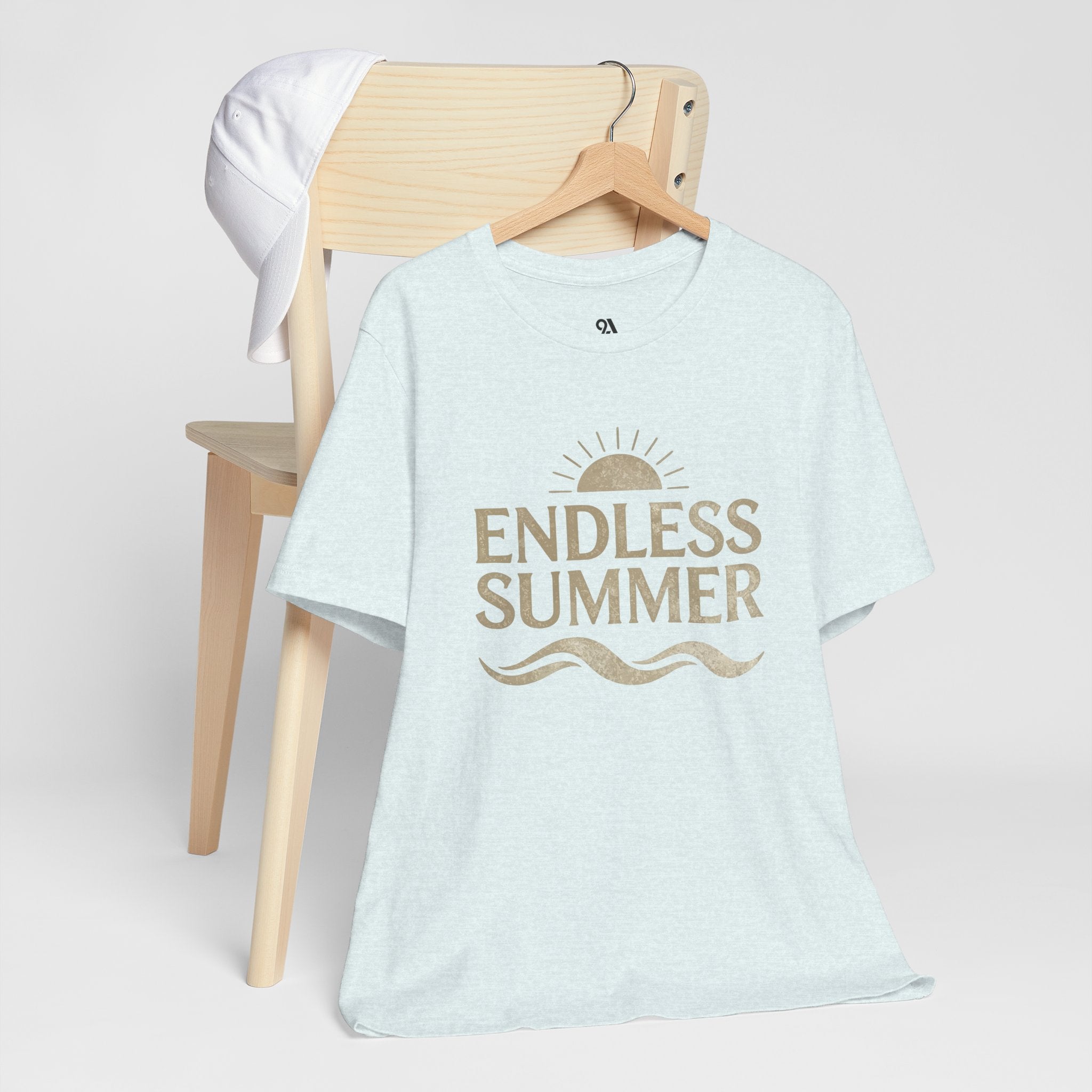 Endless Summer Vintage Sun & Waves T-Shirt – Retro Beach Graphic Tee, Unisex Summer Shirt