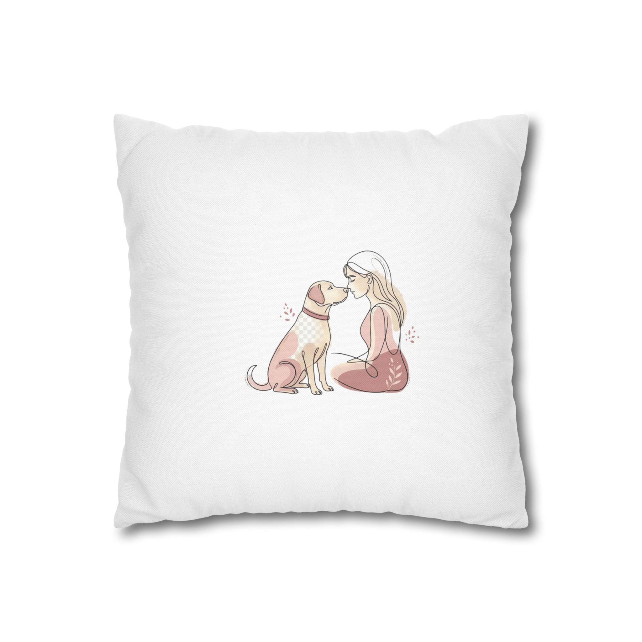 Dog Mom Pillowcase – Cute Dog Lover Gift, Decorative Cushion Cover, Pet Lover Home Decor